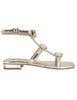 Sandali flat in pelle oro con borchie Robin Donna 952Z80HG 04-ORO