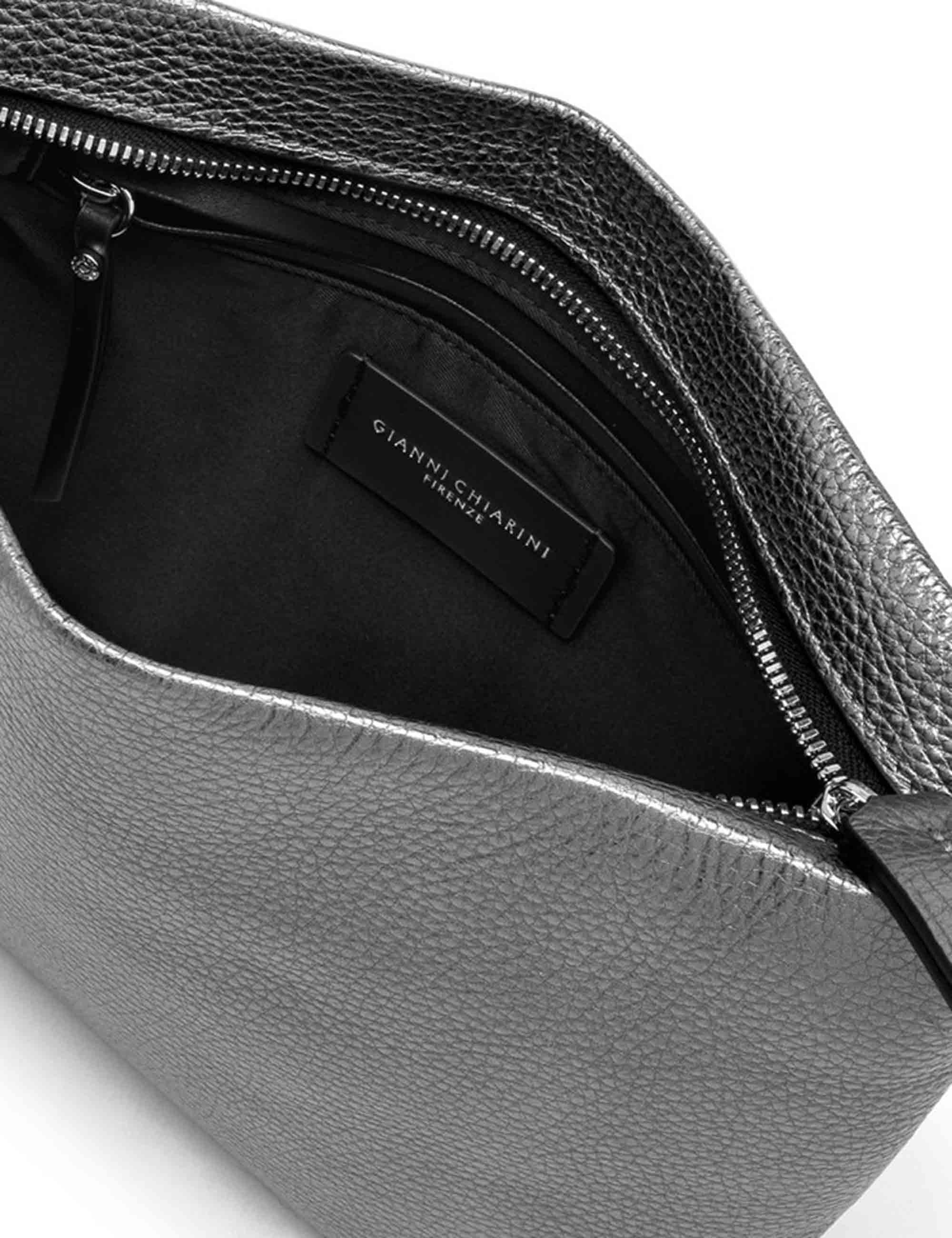 Borse donna Branda in pelle grigio perla con catena e tracolla in pelle removibile BS8265 14168 COMM GRN LM-EM Gianni Chiarini 