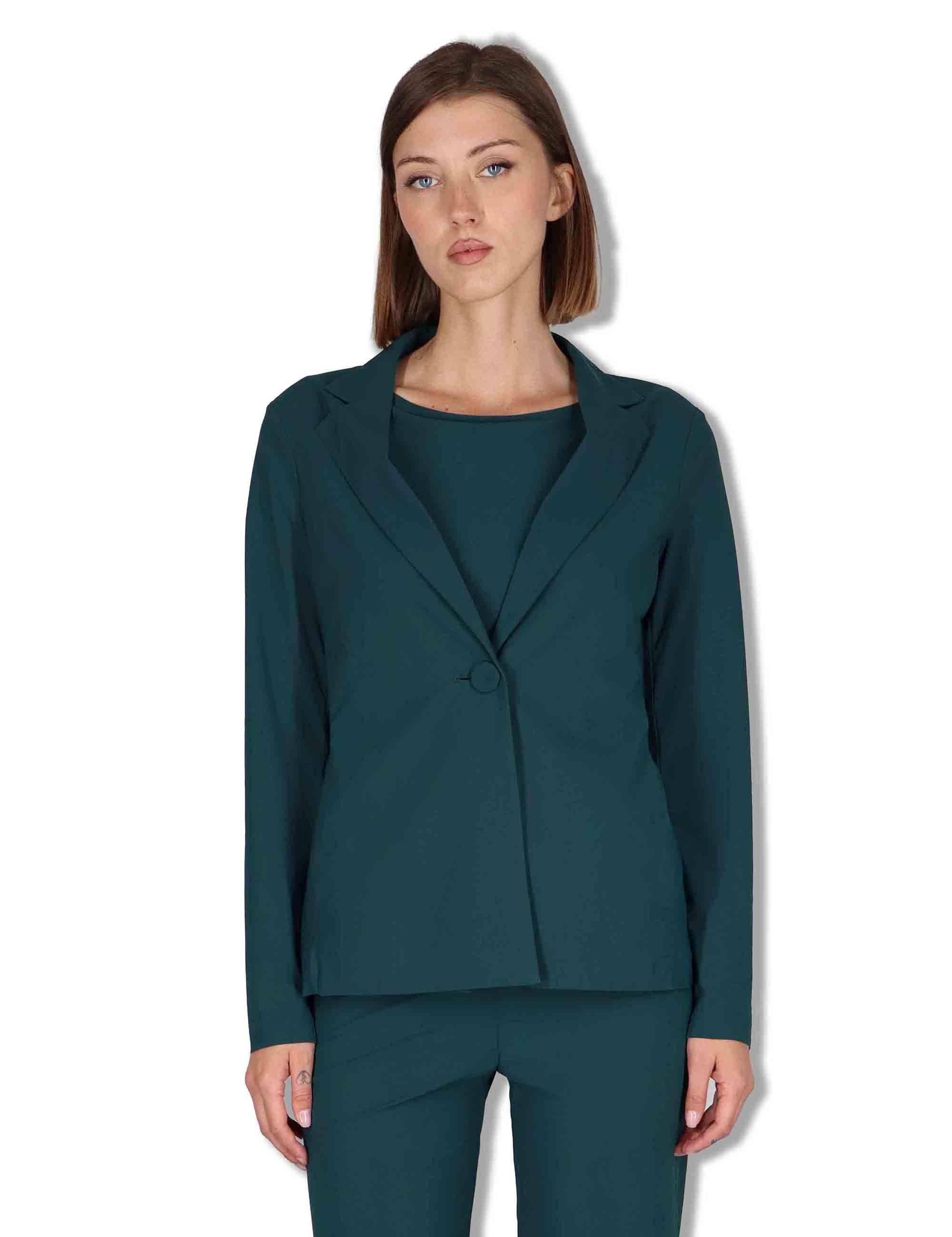 Giacche donna Soft in jersey verde monocolore JD646570210 60050 Maliparmi 